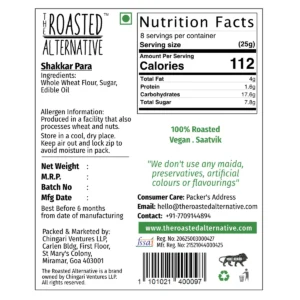 Roasted Shakkar Para Nutrition Facts