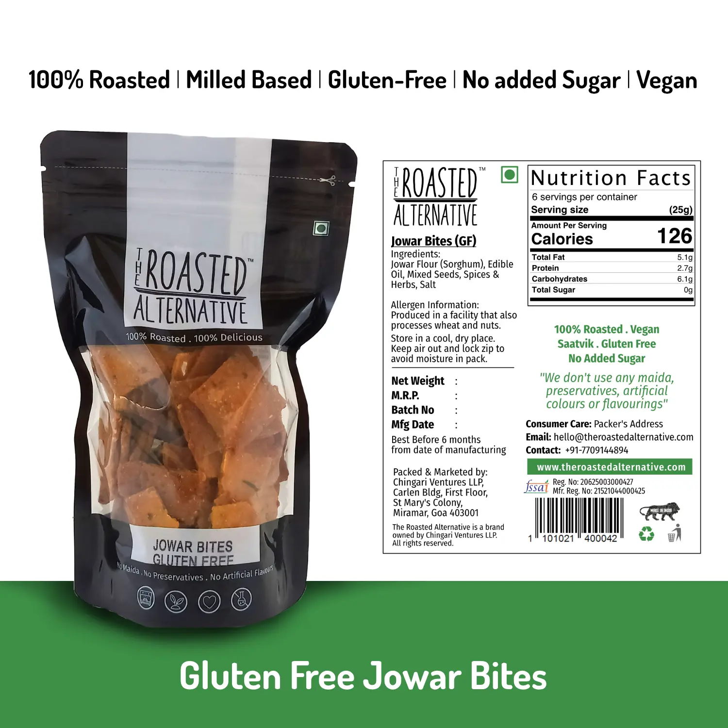 Roasted Gluten Free Jowar Bites