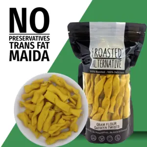 Roasted Gram Flour Gathiya Twists